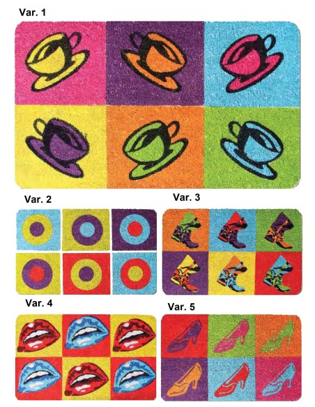 POP ART Paillasson de coco cm 45 X 75
