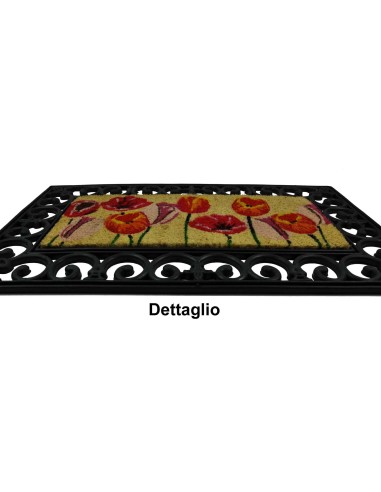 DUPLO Auswechselbare Gummi und Kokos Fußmatte cm 45 X 75