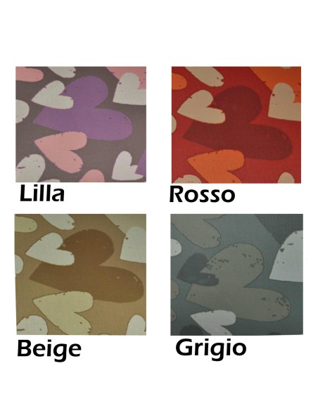 Cuori Liscio tapis de cuisine largeur 50 cm.