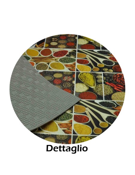 Ciotole di spezie tappeto cucina stampa digitale AL TAGLIO