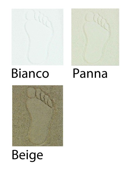 Impronte medidas de la alfombra de baño