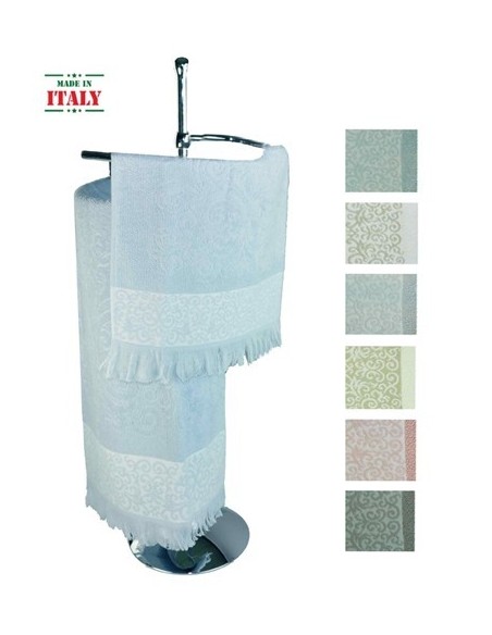 Bianca coppia salviette in spugna