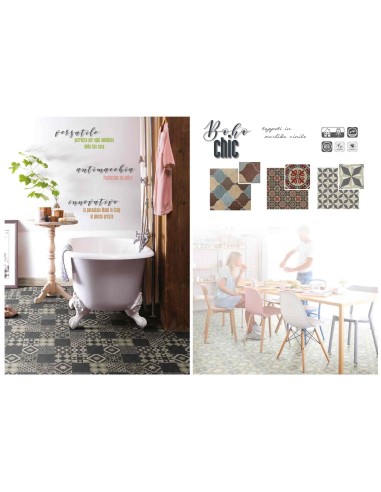 Tapis de vinyle Casablanca Boho Chic par mètre