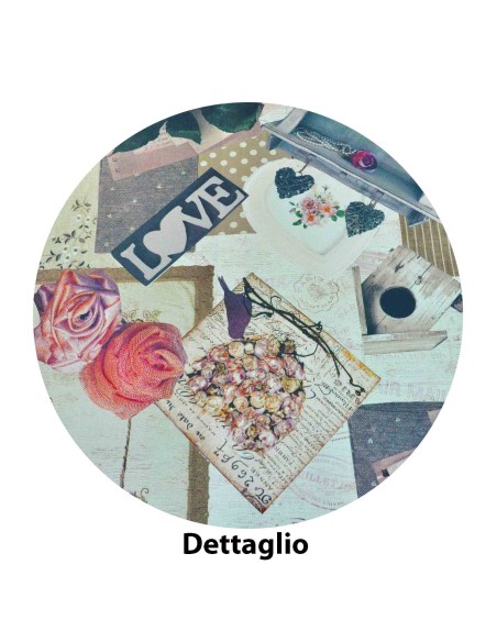 Rose patchwork Digitaldruck, Schnitt Küche Teppich