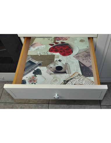 Rose patchwork impression numérique de coupe tapis de cuisine